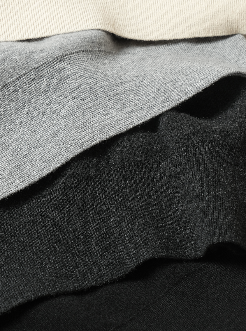 Sunshine Cashmere Crew Neck | Heather Black
