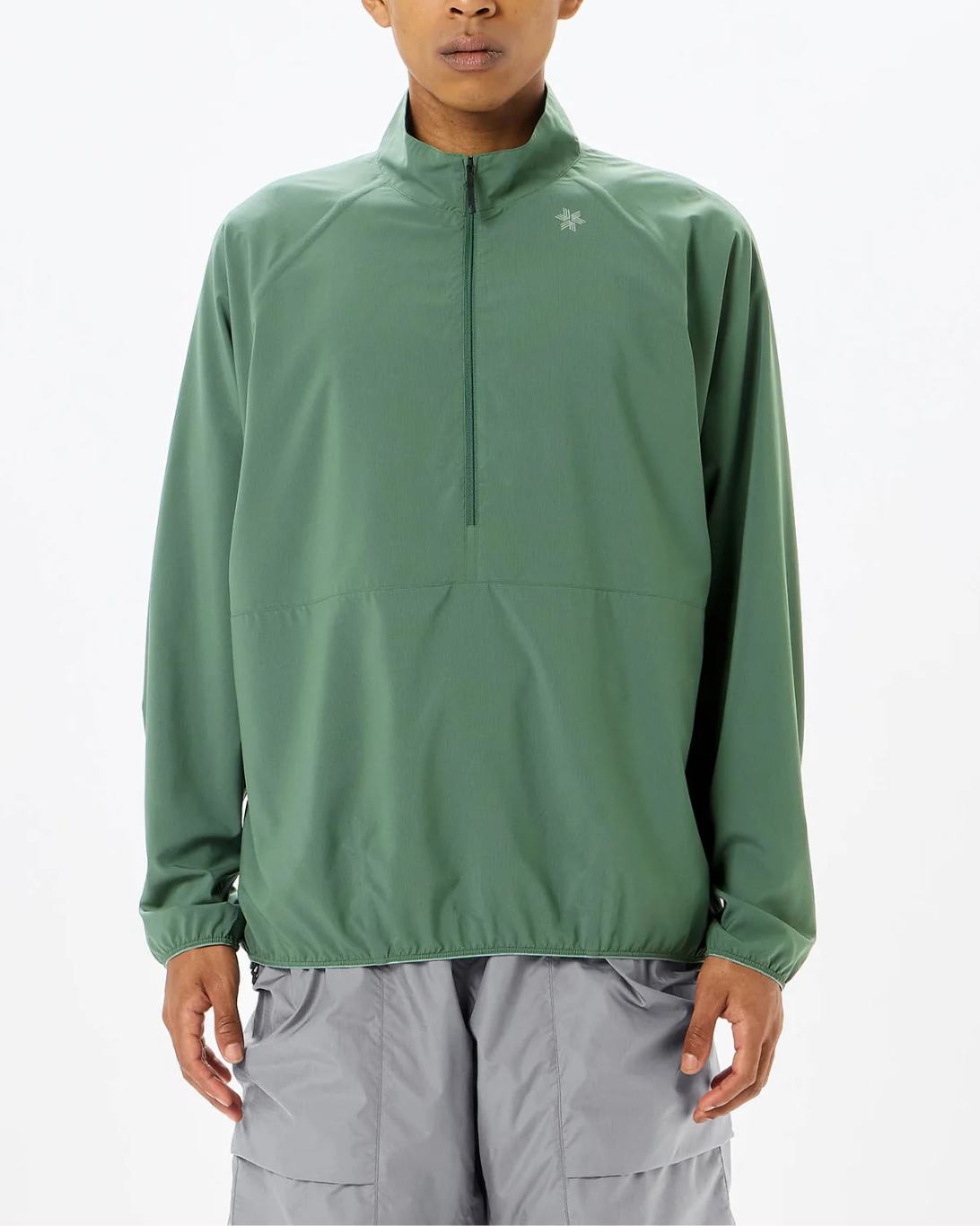 Floating Wind Shell Half Zip Pullover | Marinwood Green