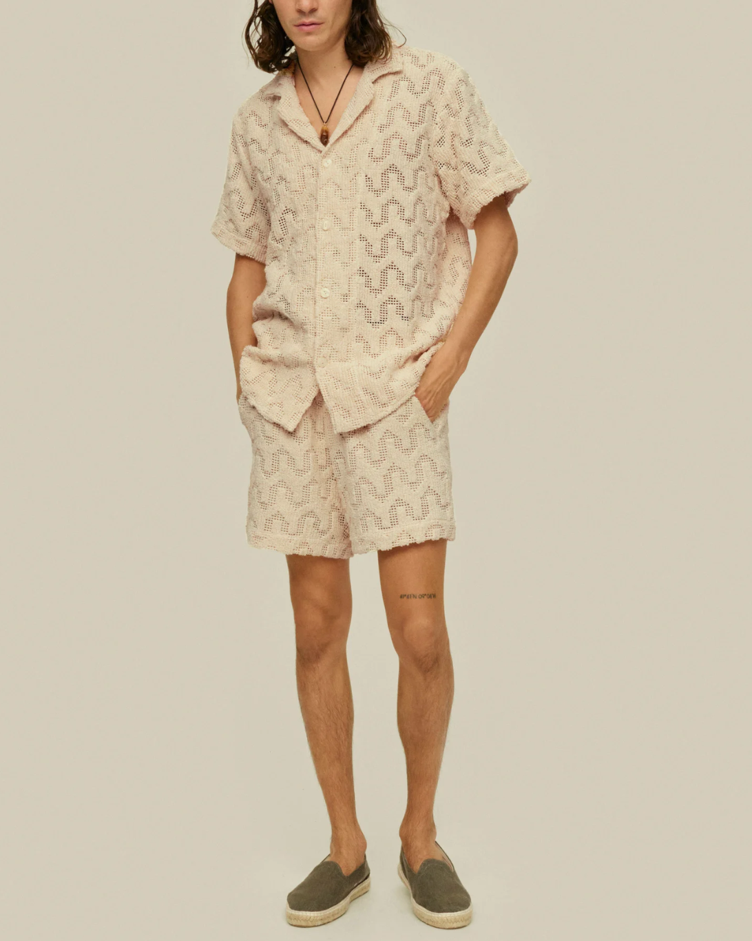 Atlas Cuba Crochet Shirt | Cream