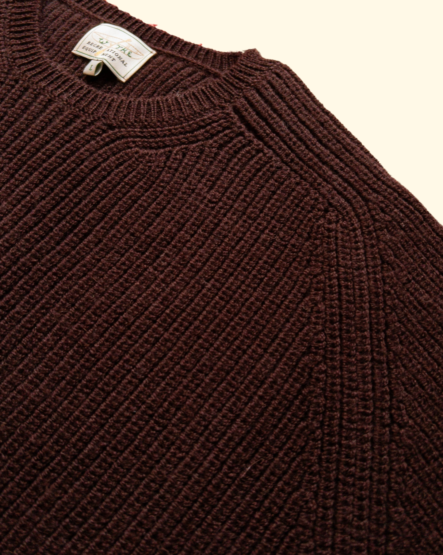 Highland Cableknit Crewneck Sweater | Brown
