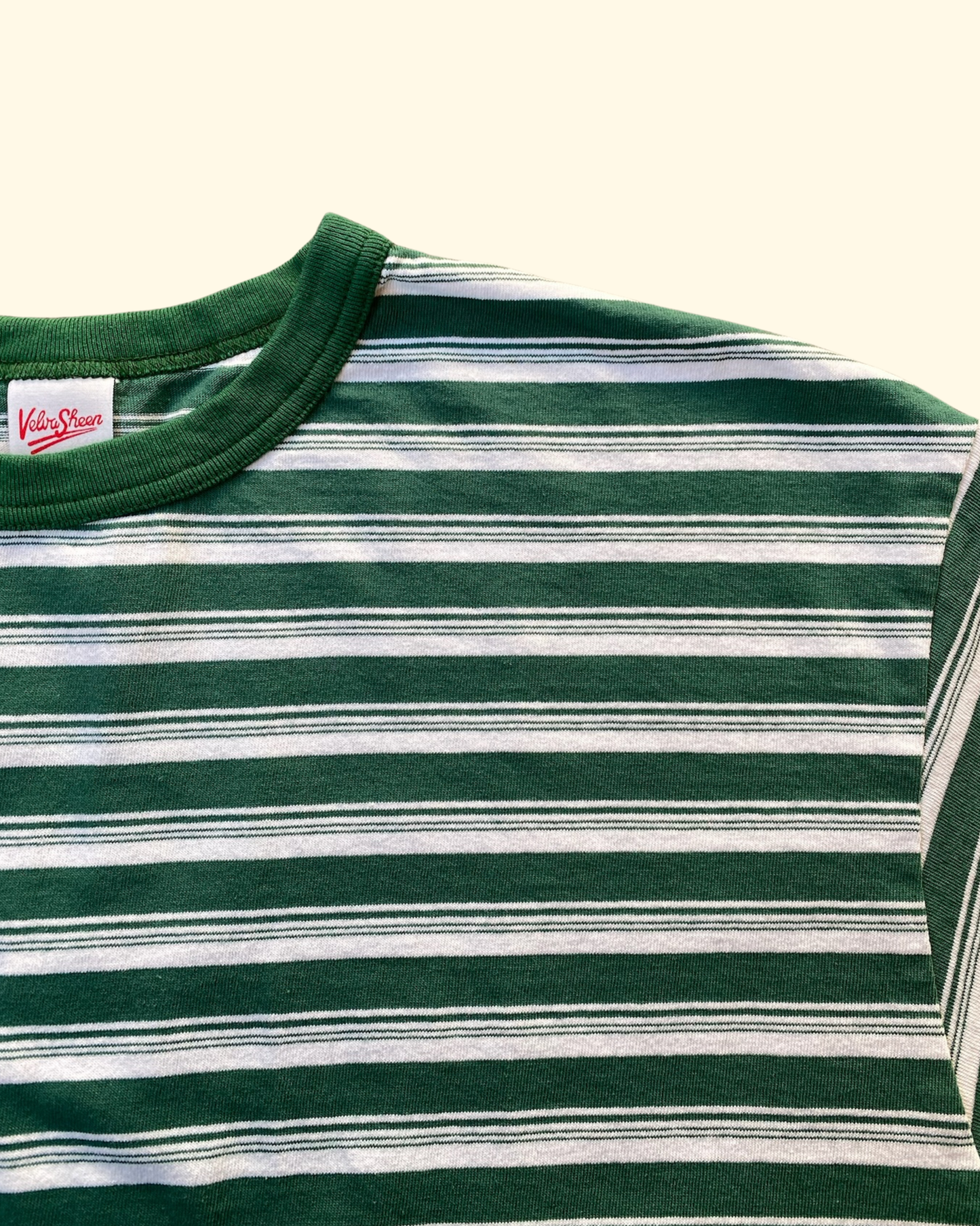 Stripe Tee | Off White & Green