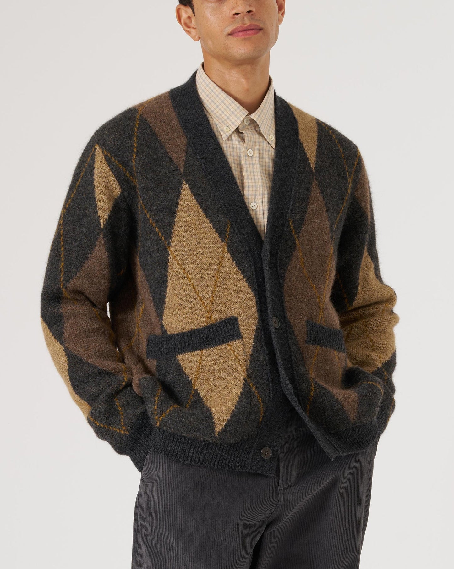 Langdale Argyll Cardigan | Brown