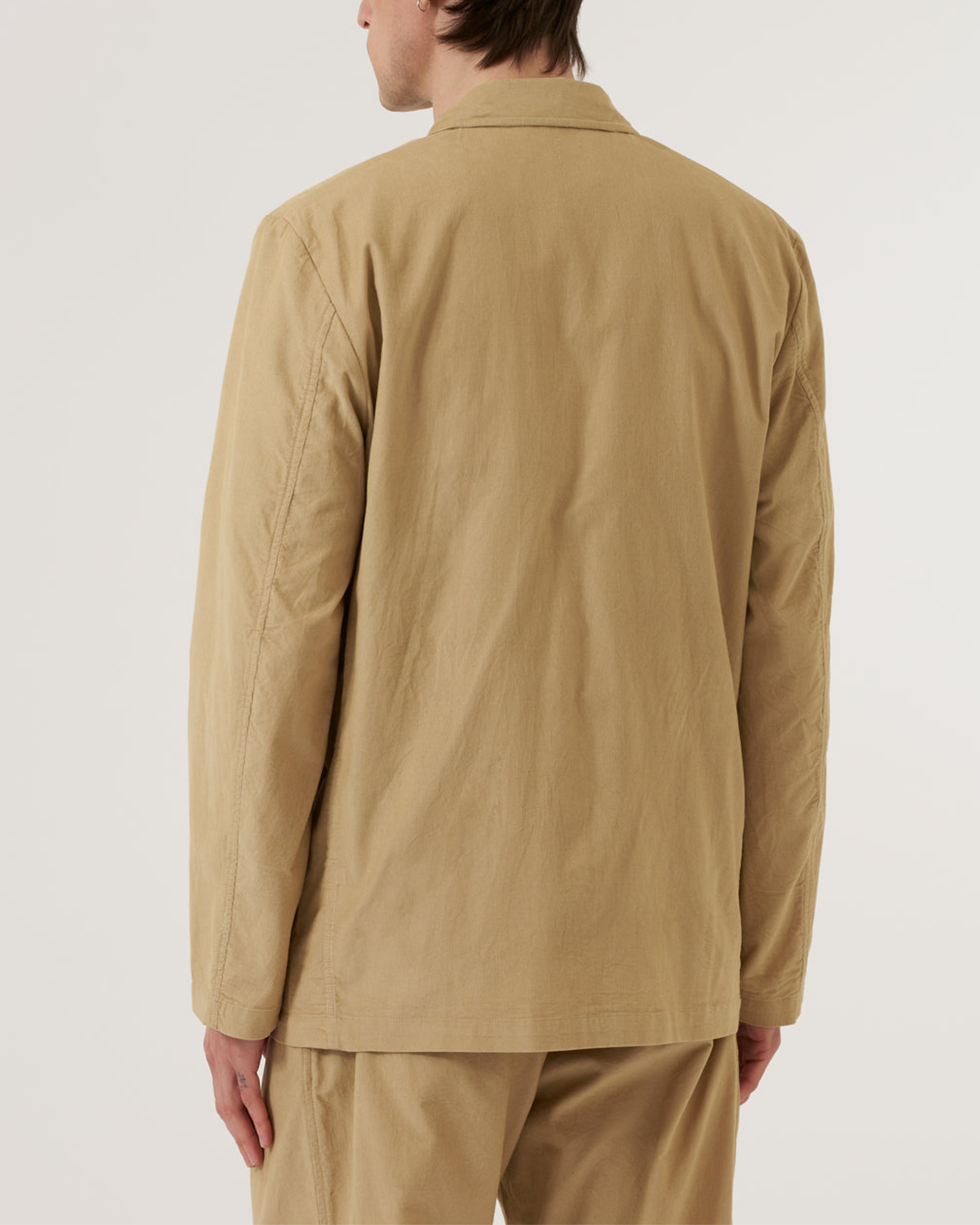Fine Cord Two Button Jacket | Sand