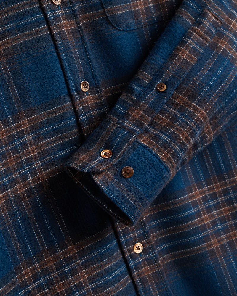 Bossa Flannel | Teal Rust