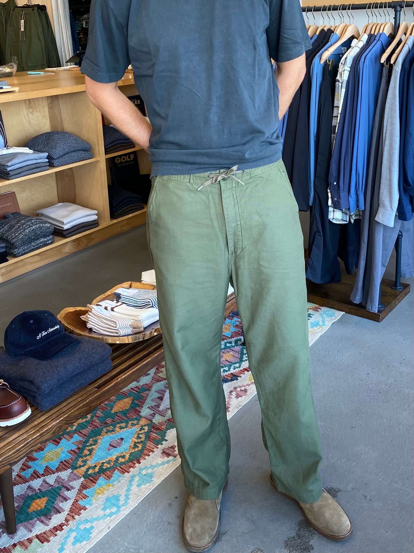 Drawstring Pants | Dark Olive