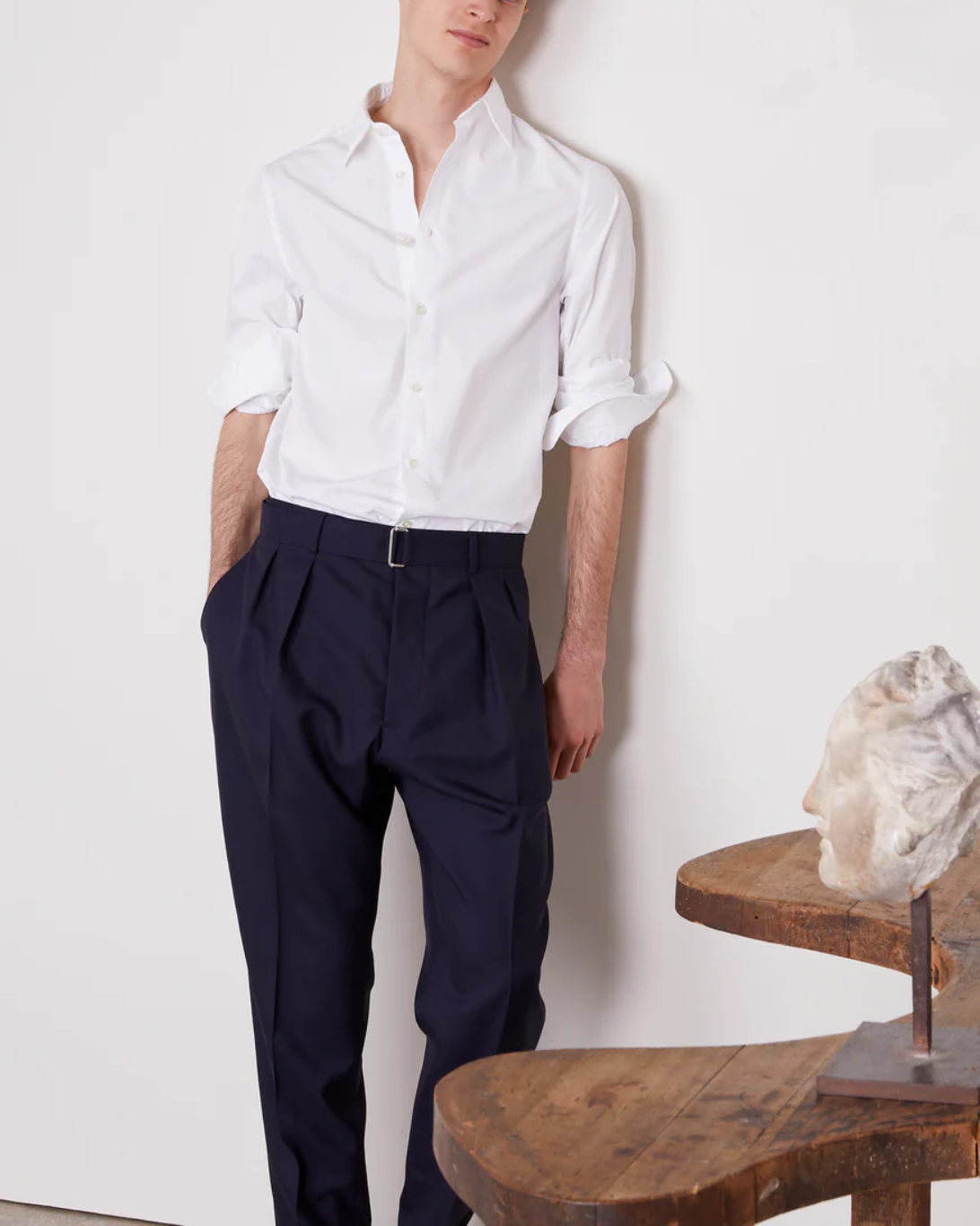 Eloi Cotton Poplin Shirt | White