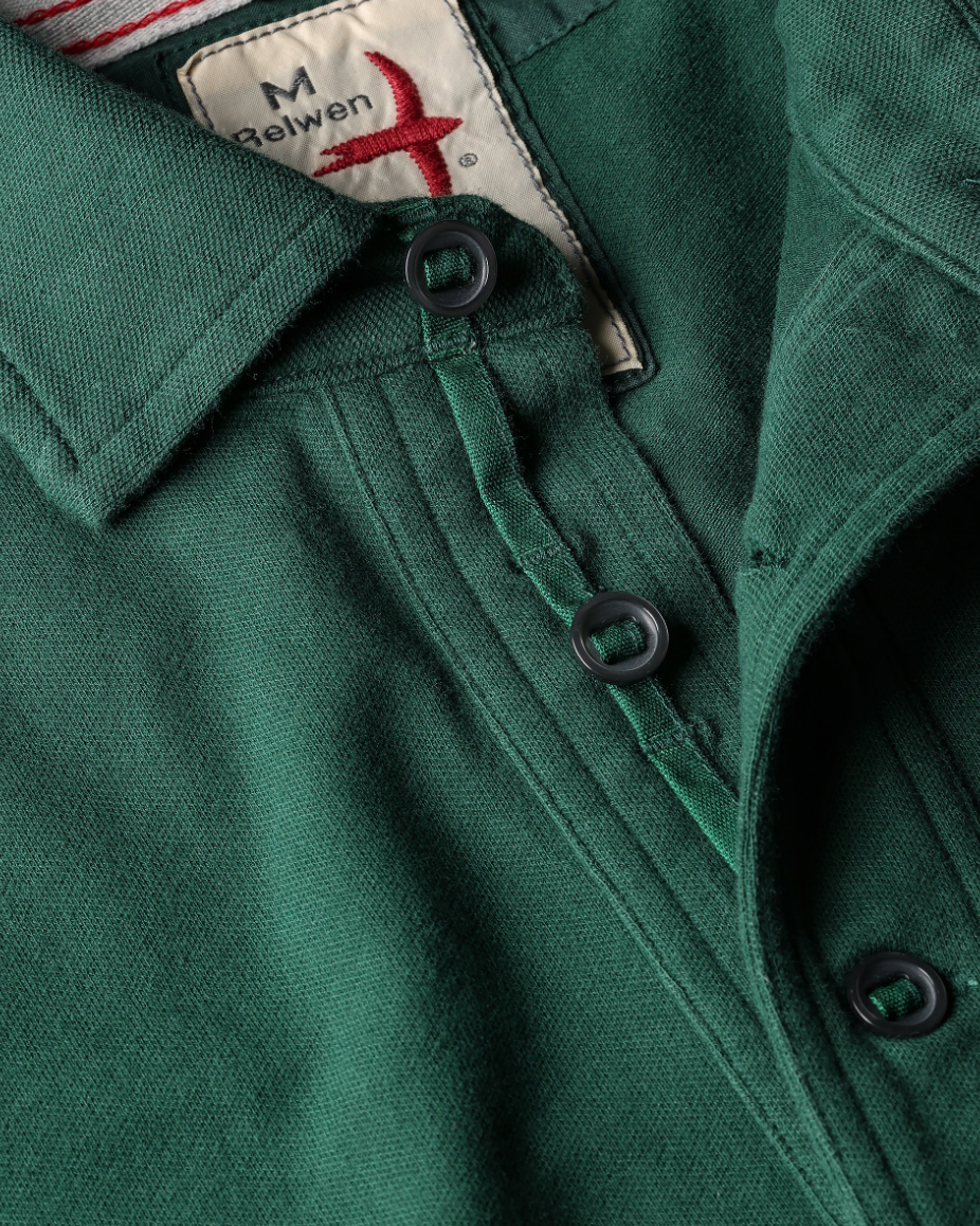 Pique Slot Polo | Dk Forest