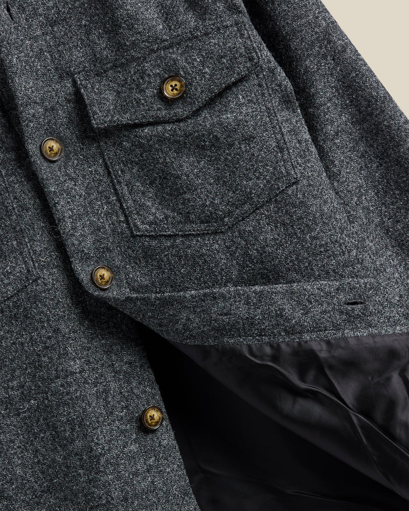 Wool Field Overshirt | Grey