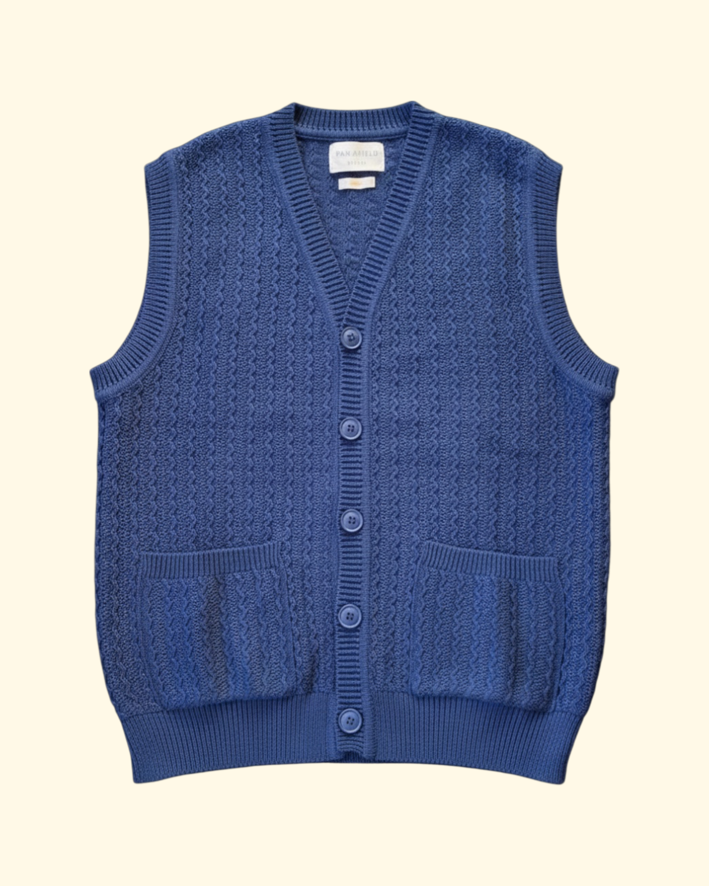 Cropper Sleeveless Cardigan | Navy