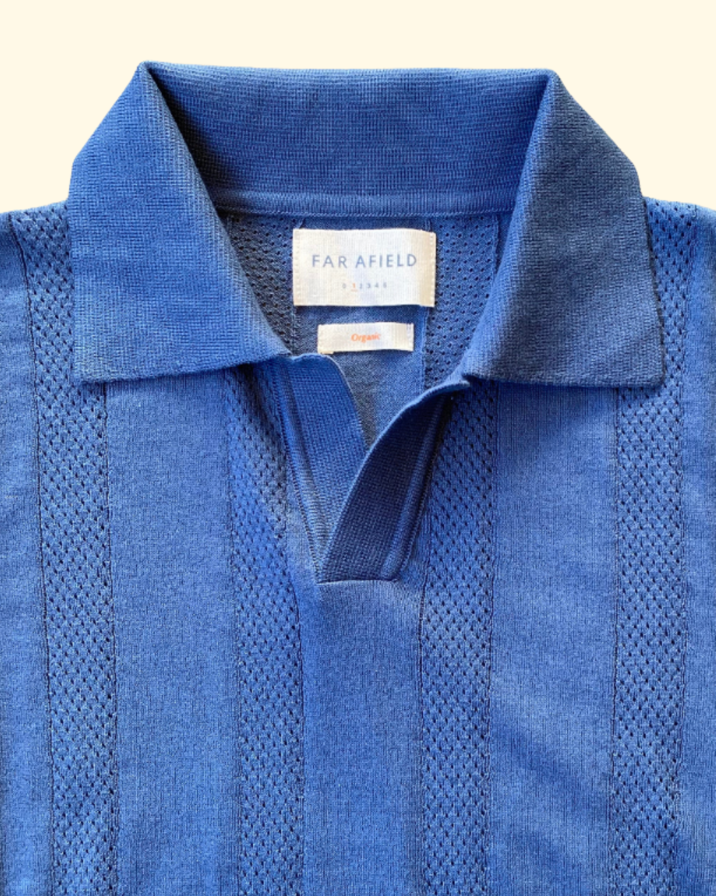 Clifford Knit Polo | Perforated Blue