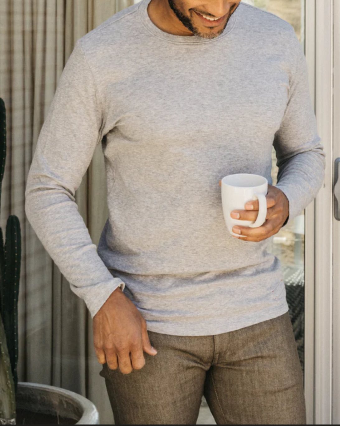 Knitted Drill Crewneck | Heather Gray