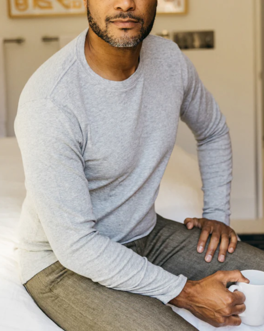 Knitted Drill Crewneck | Heather Gray