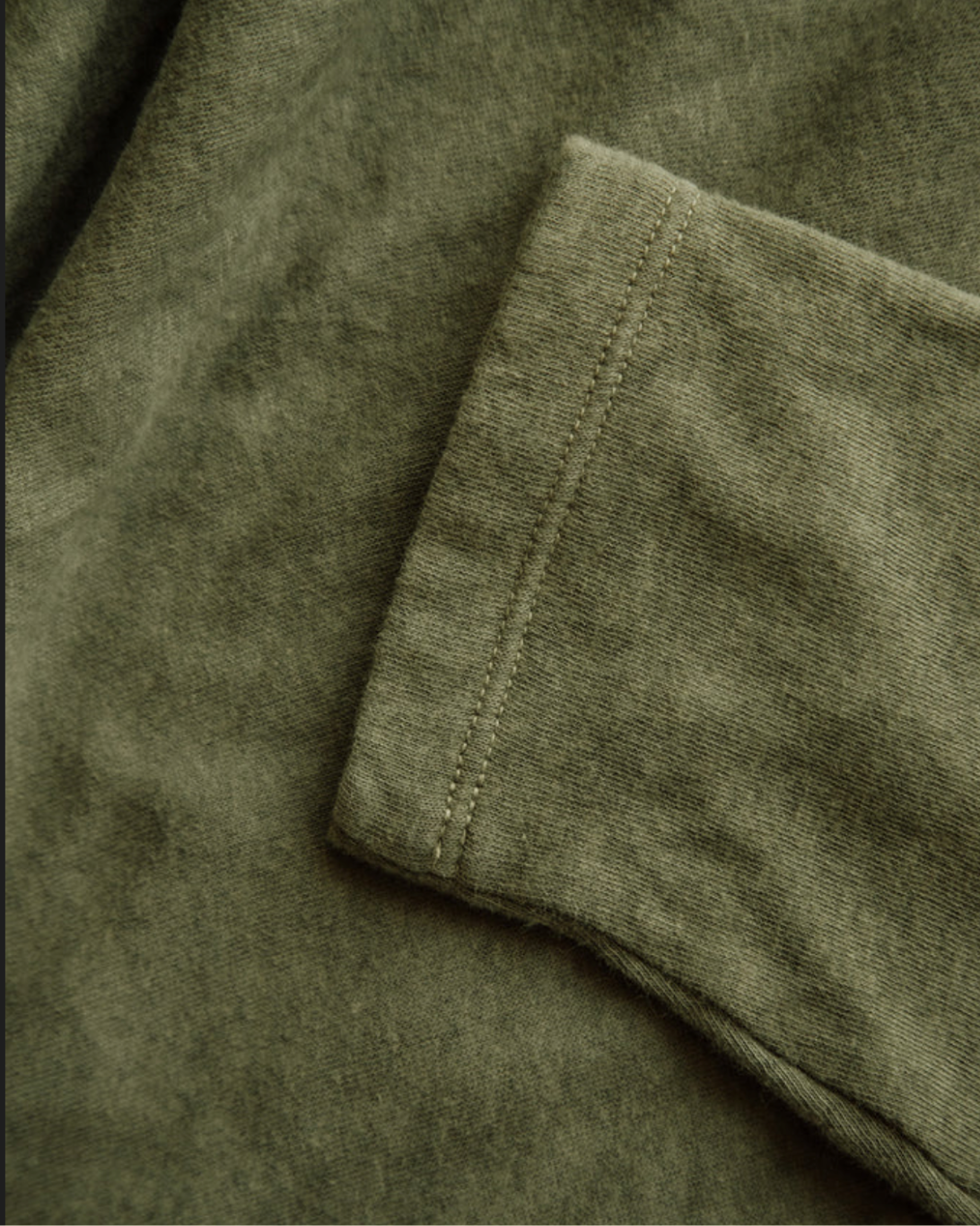 Knitted Drill Crewneck | Military Green