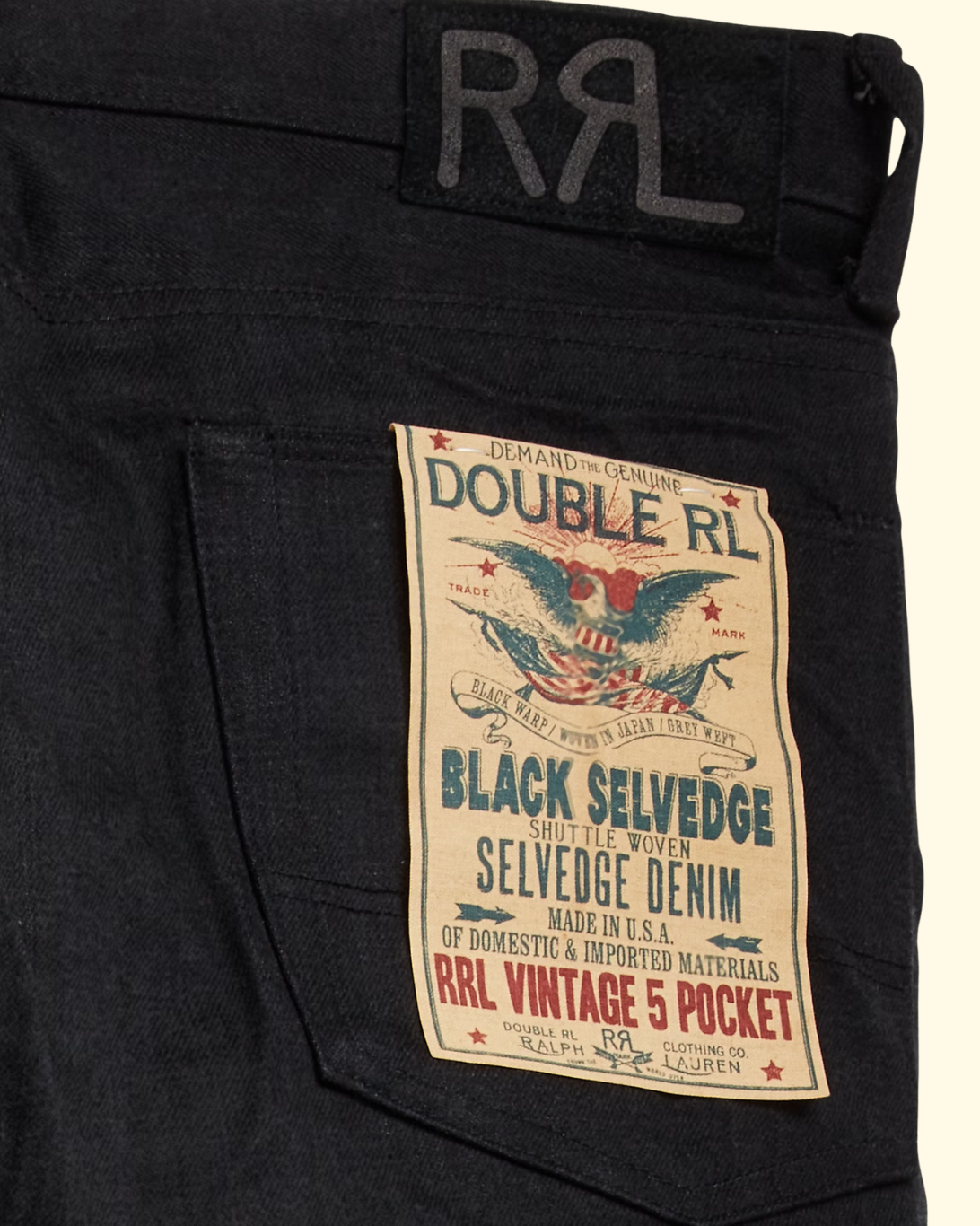 Straight Fit 5 Pocket Vintage Selvedge | Black