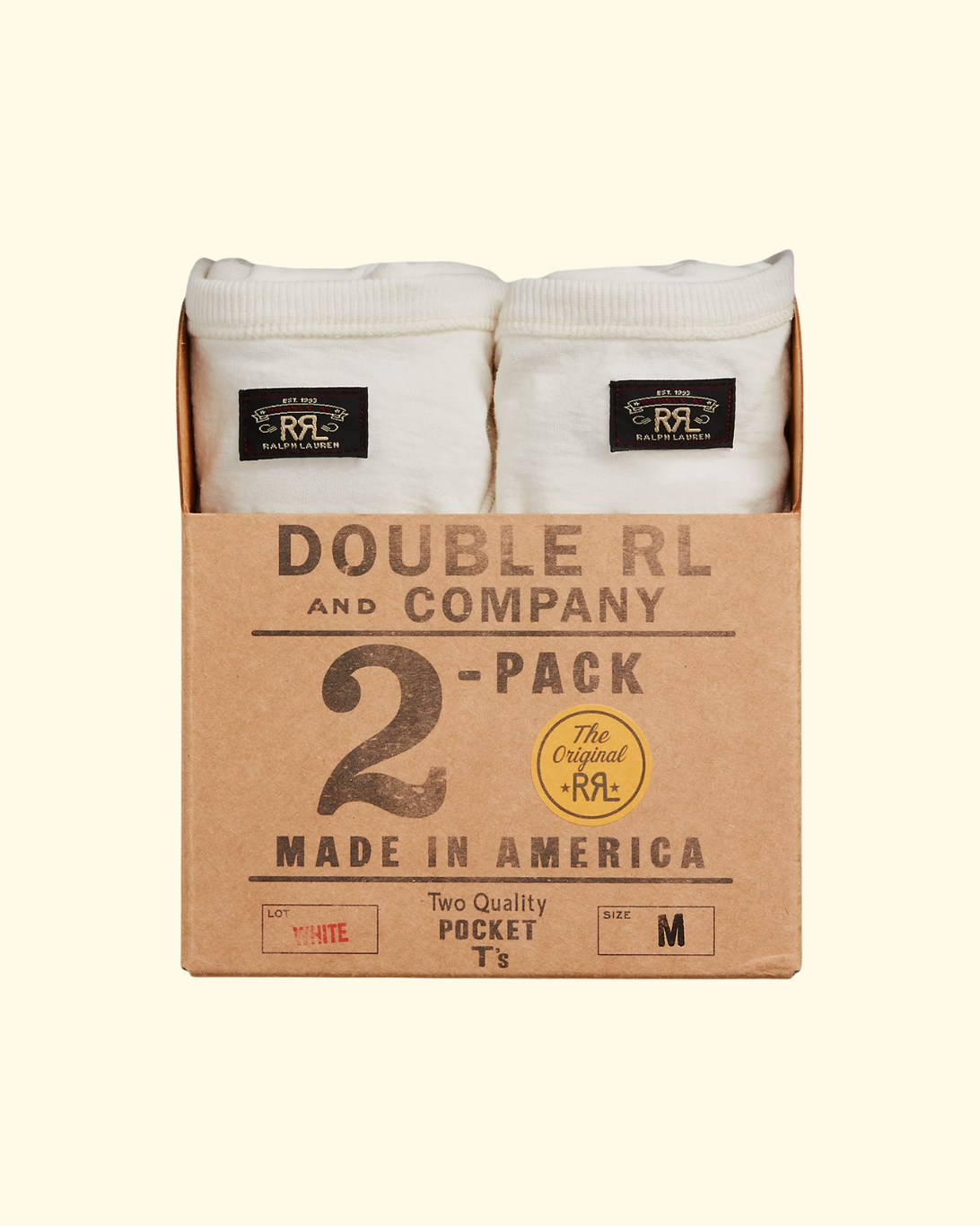 Short Sleeve Pocket T-Shirt 2-Pack | Warm White