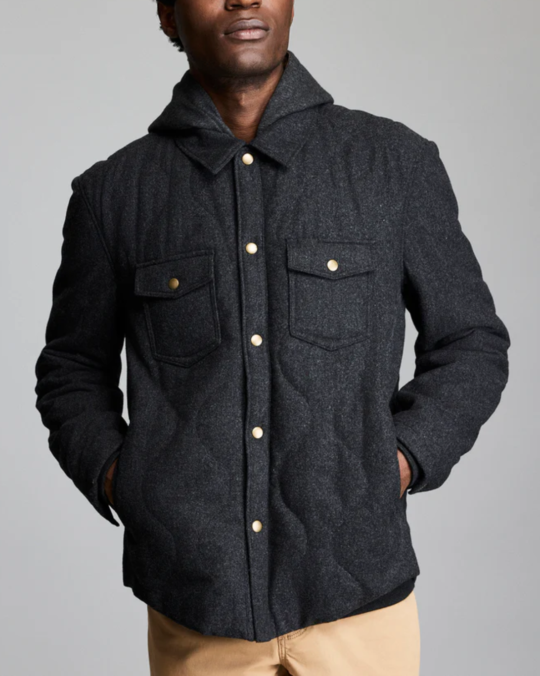 Theo Quilted Jacket | Charcoal Heather