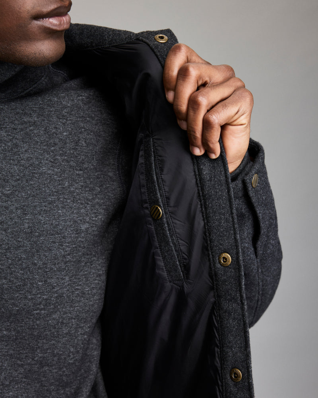 Theo Quilted Jacket | Charcoal Heather