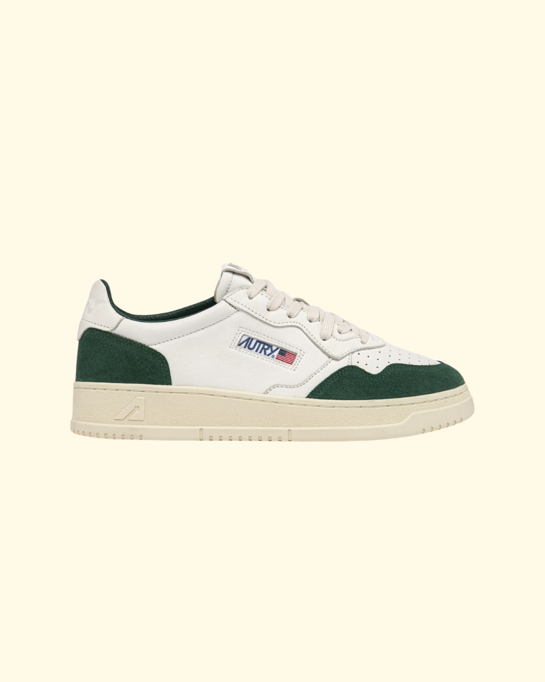 Medalist Low | White & Bottle Green
