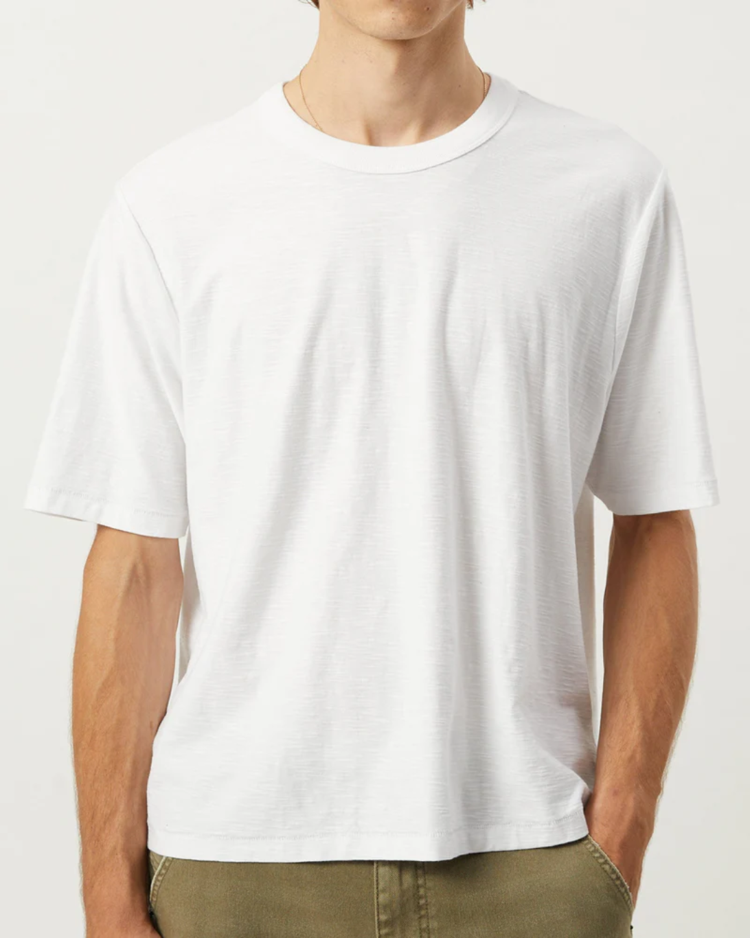 Slub Cotton Tee | White