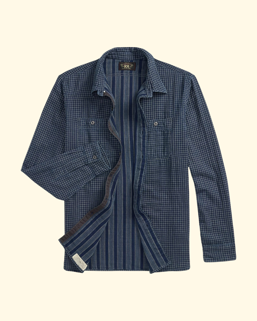 Plainweave Harvest Sport Shirt | Indigo Check