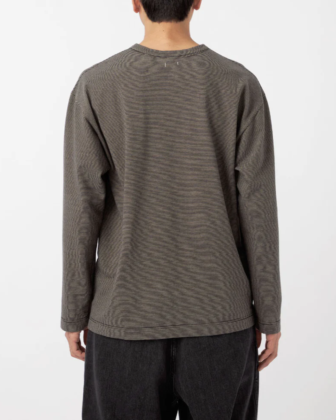 Stripe Pocket L/S Tee | Black/Grey