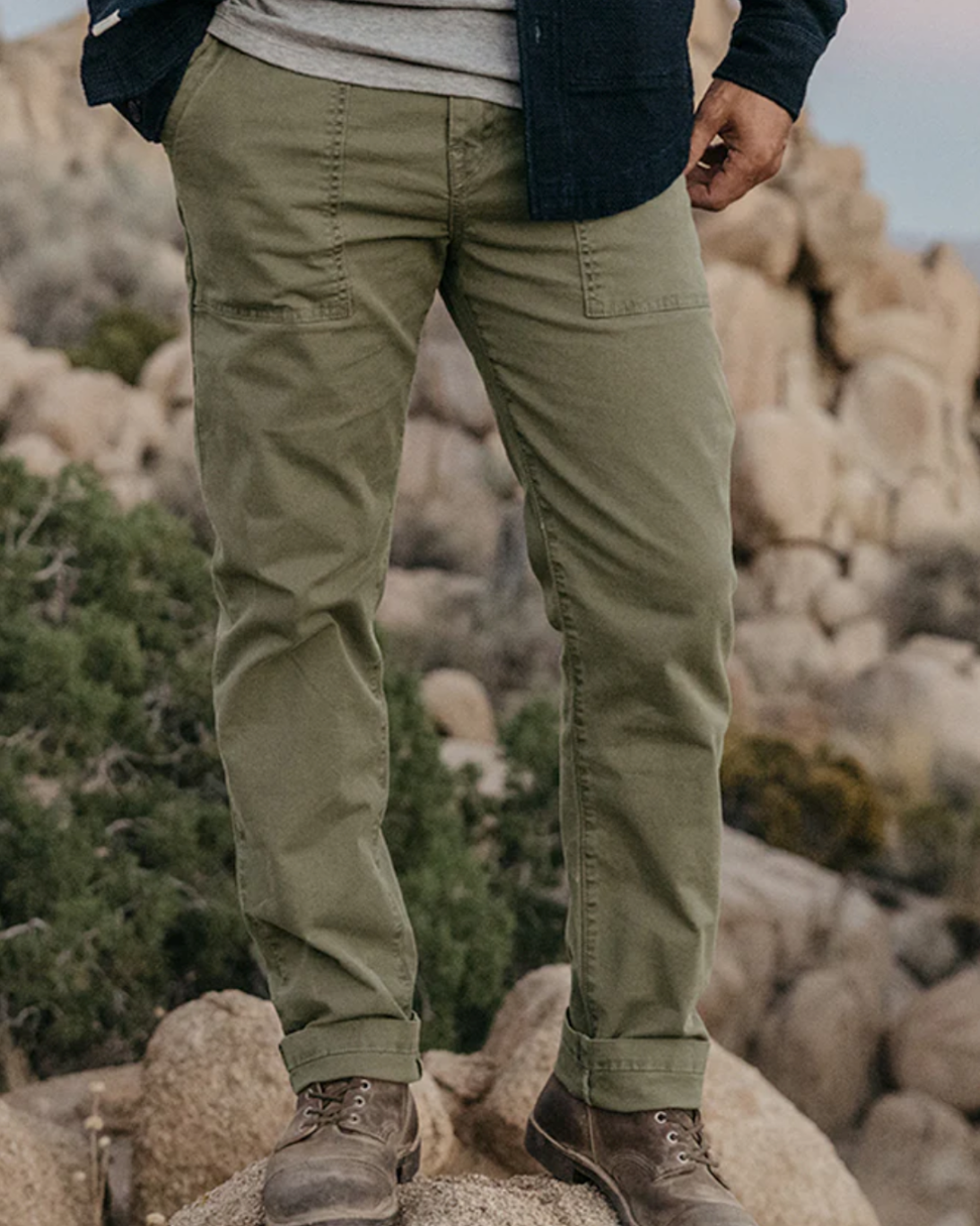 The Fatigue Pant Stretch Oxford | Moss