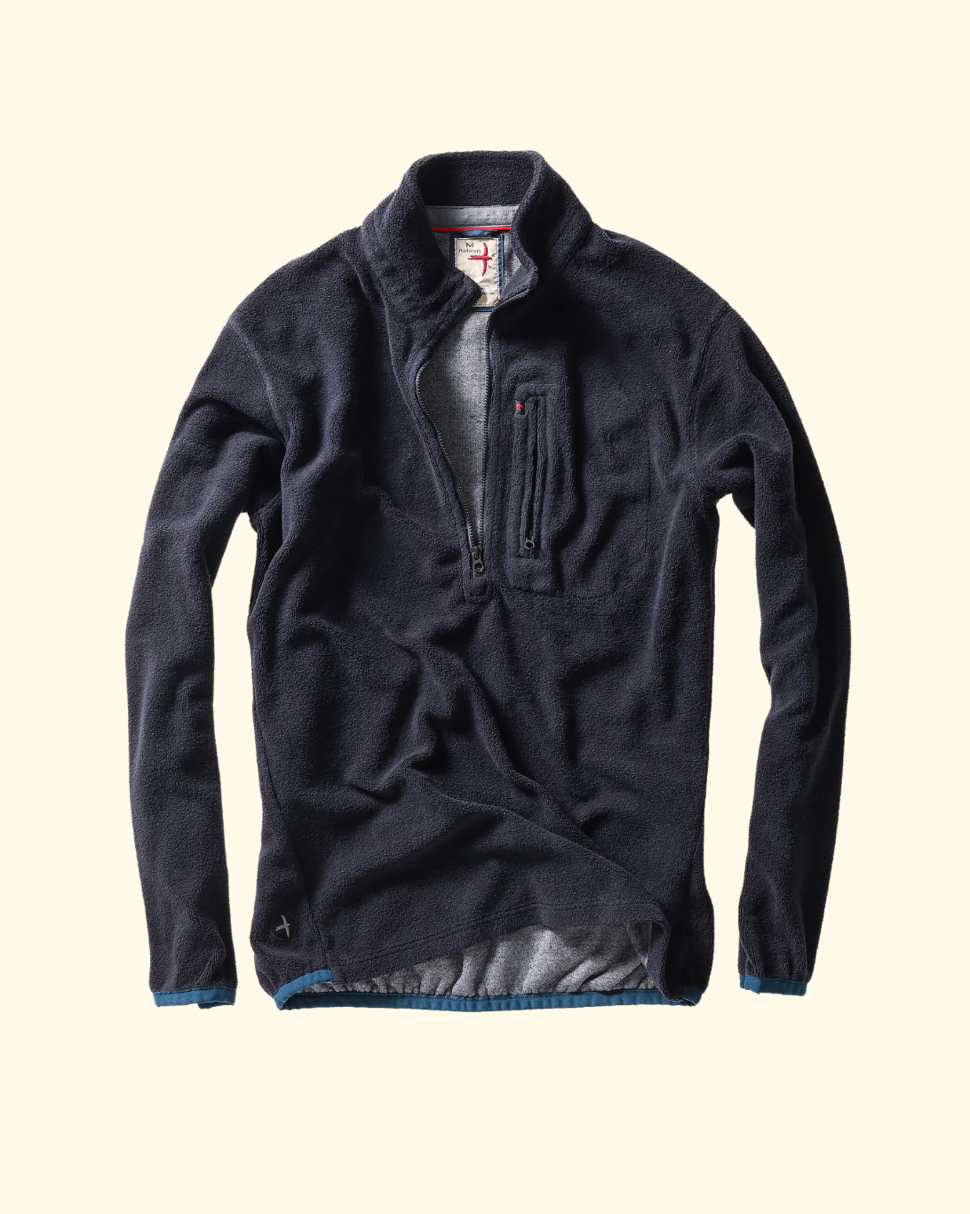 Sheared Fleece Half Zip | Dark Navy