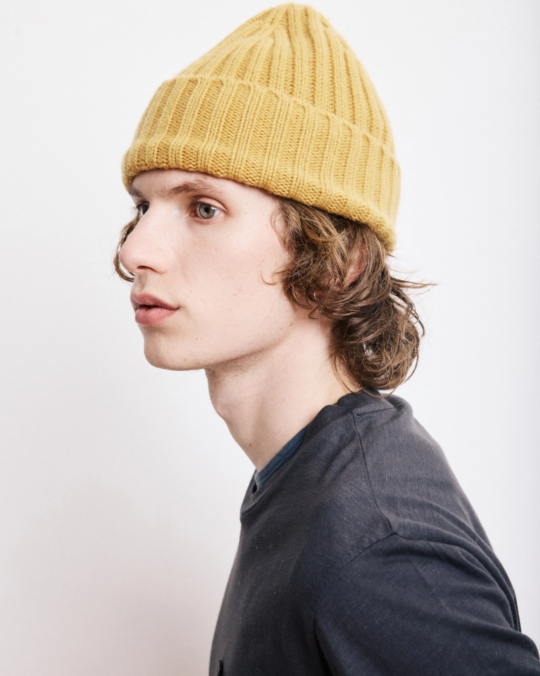 Cashmere Beanie | Gold