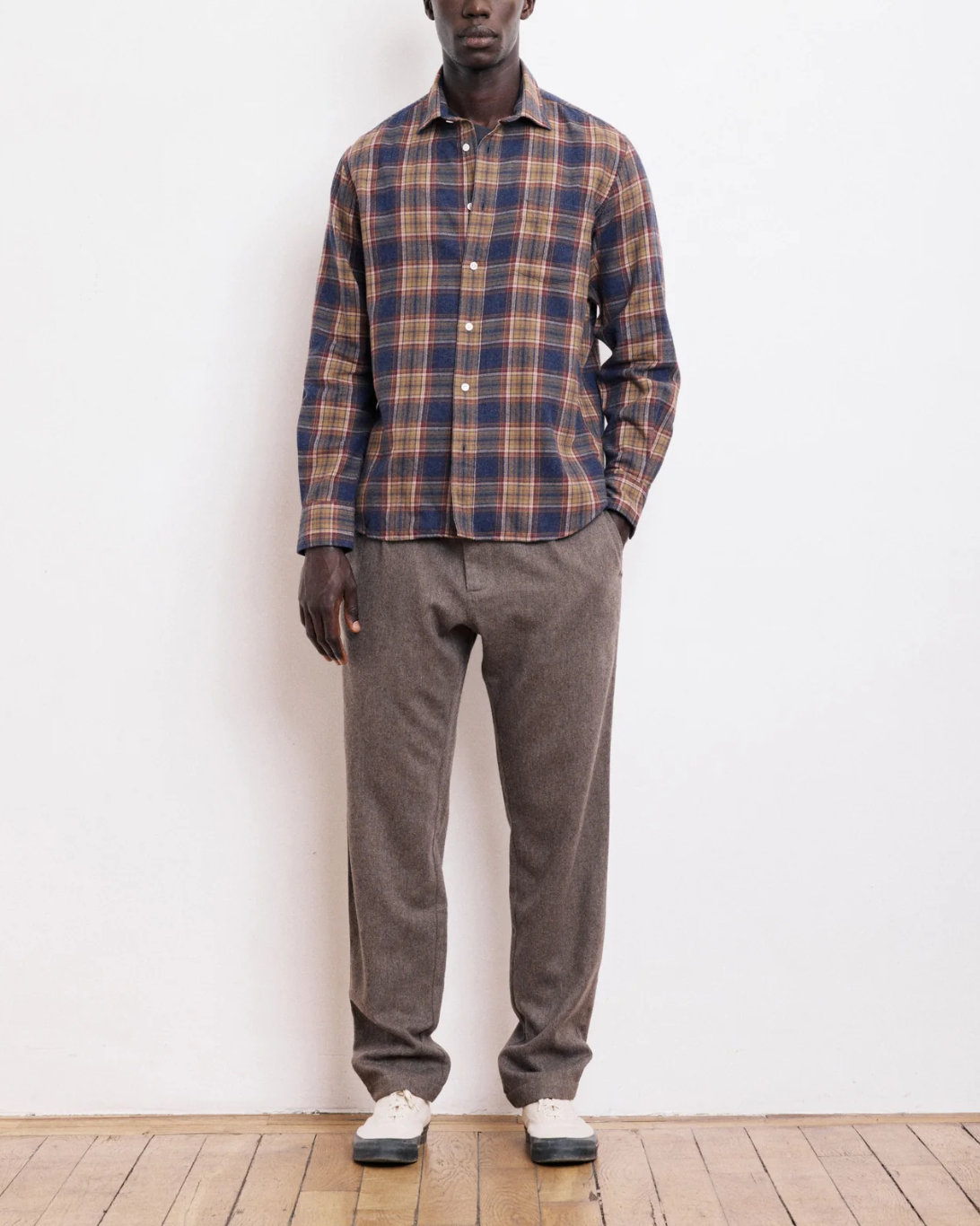 Paul Checked Flannel | Blue & Gold