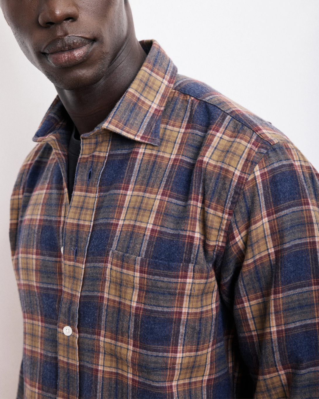 Paul Checked Flannel | Blue & Gold