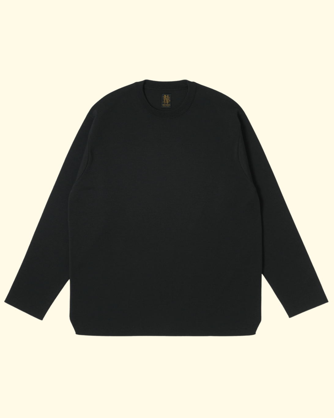 32G Smooth Wool Crew Neck | Black
