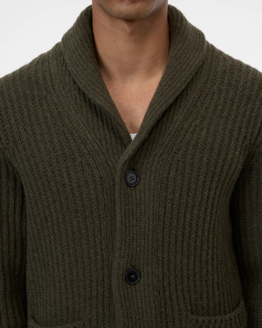 Scarf Collar Cardigan | Marsh Green