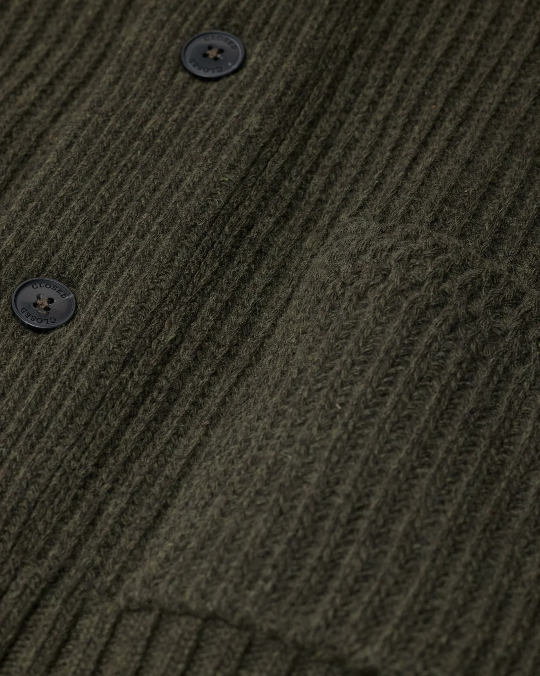 Scarf Collar Cardigan | Marsh Green