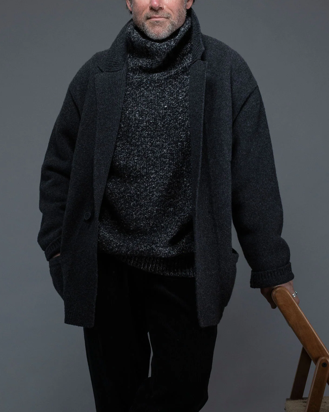 Cashmere Relaxed Jacket | Black