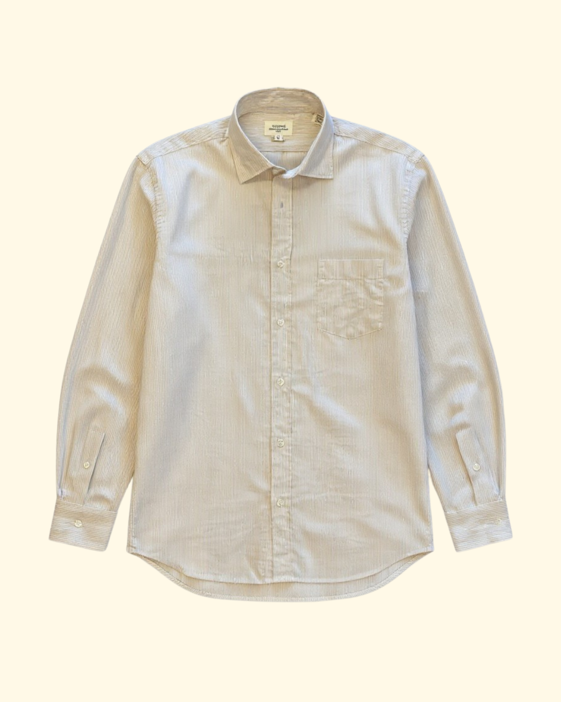 Paul Woven Seersucker Stripe | Ivory & Light Blue