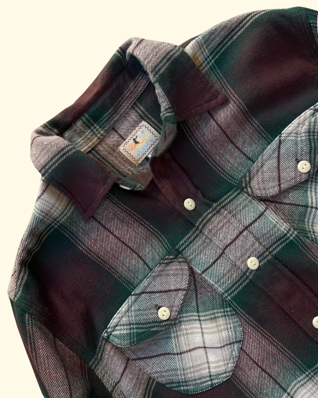 Washed Flannel Workshirt | Grizzly Shadow Plaid