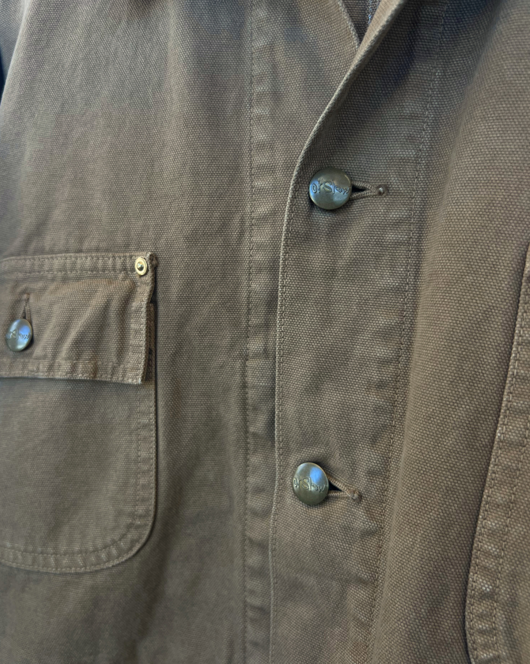 Cotton Canvas Chore Jacket | Brown