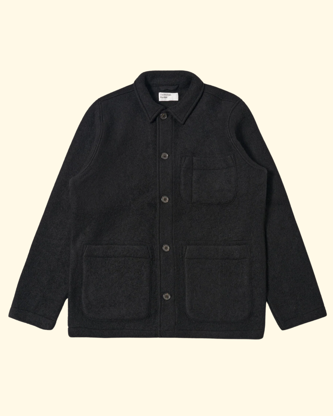 Wool Fleece Field Jacket | Black