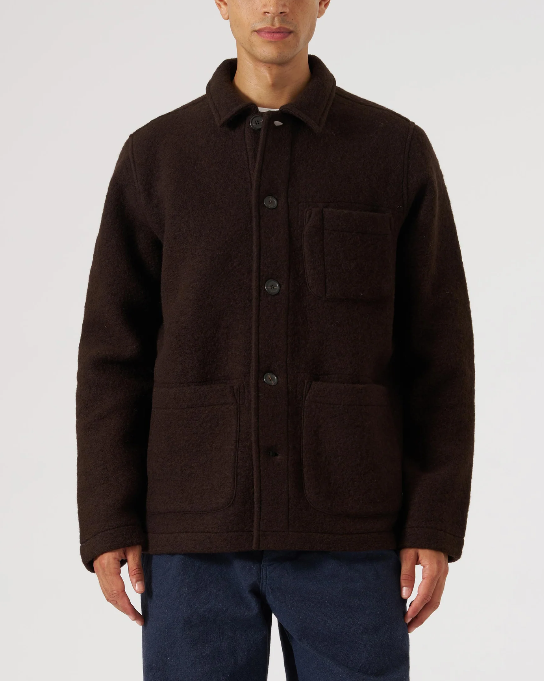 Wool Fleece Uniform Jacket | Brown