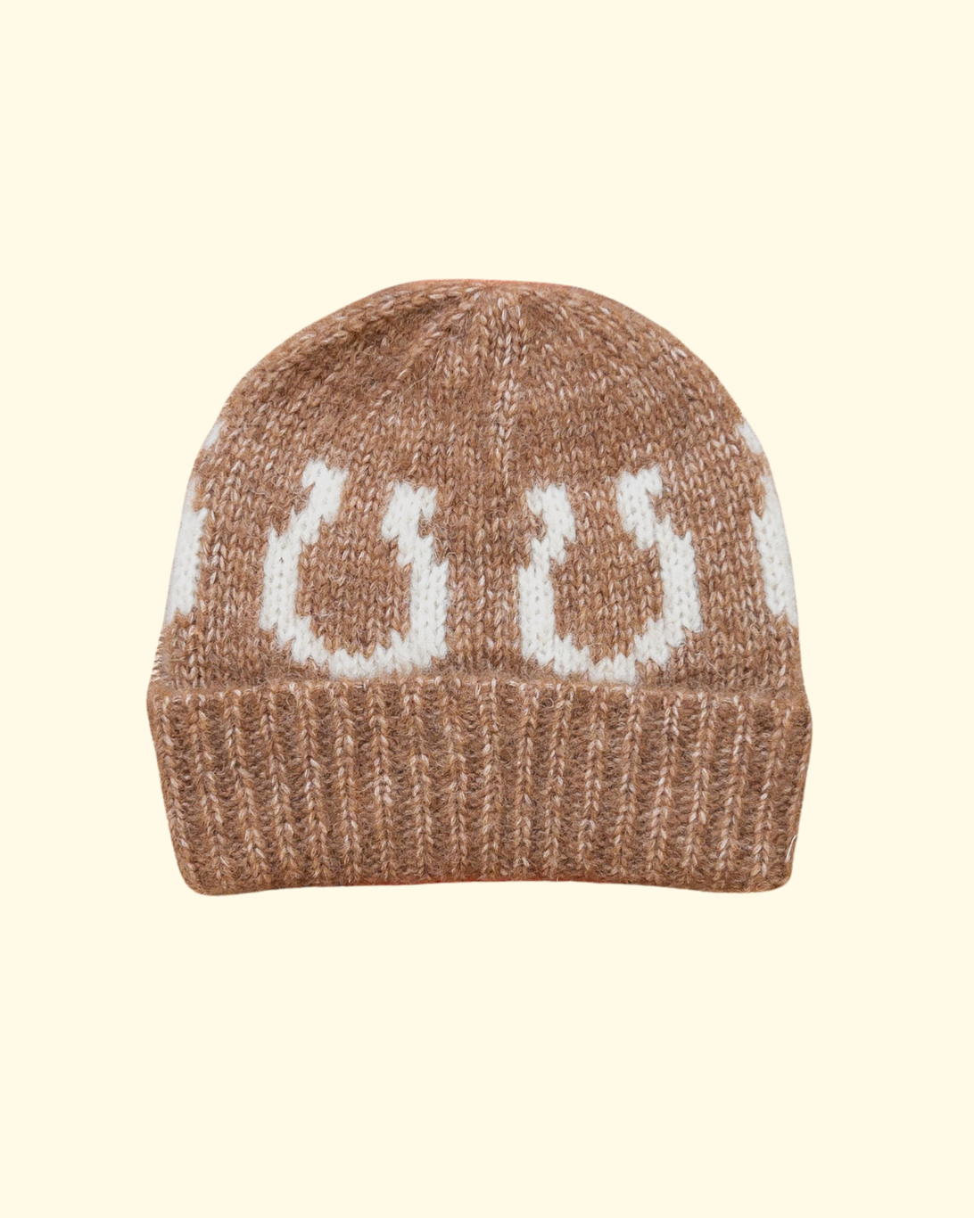 Alpaca Horseshoe Beanie | Dark Brown