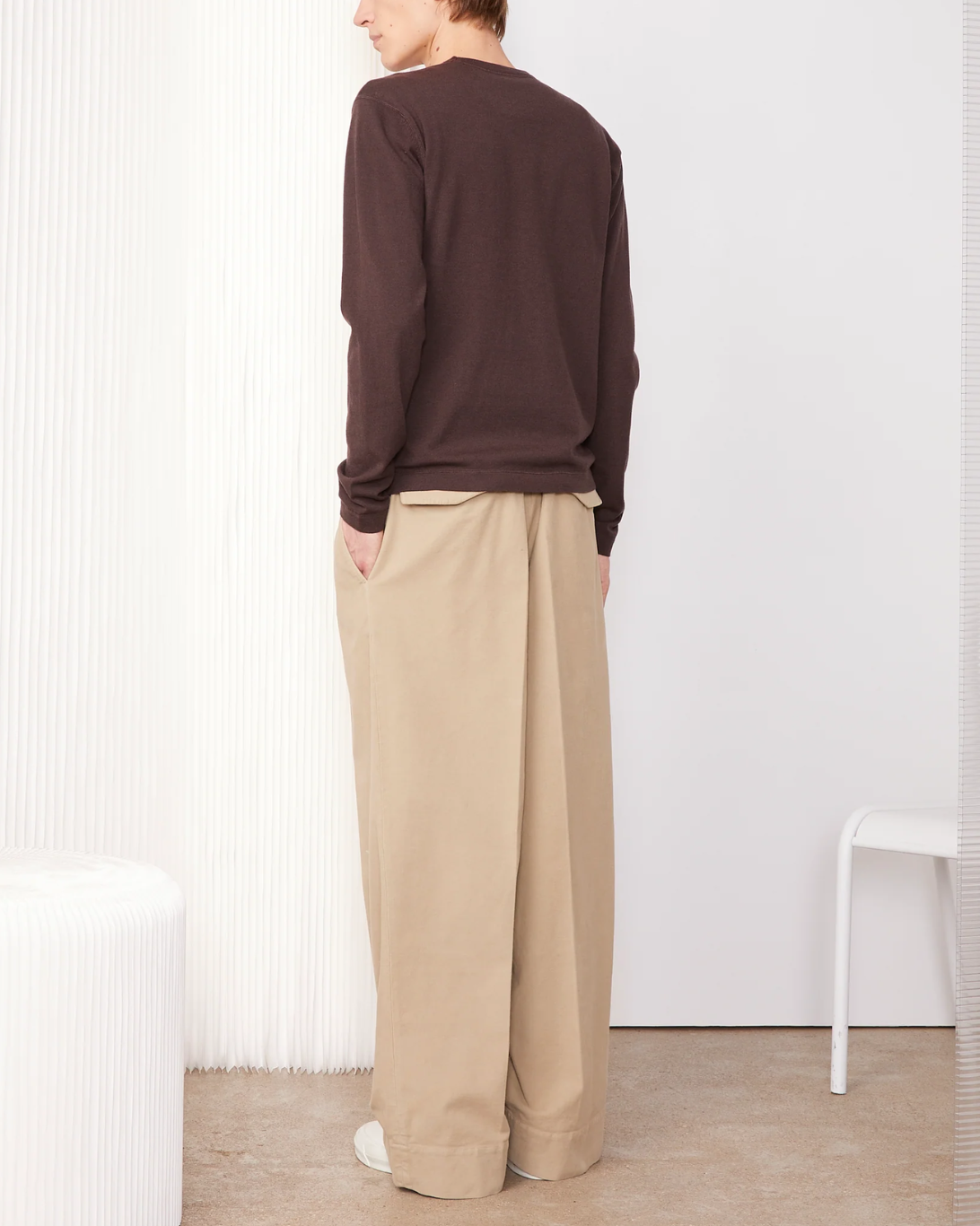 Cotton Lyocell Wool Tee | Iced Coffee