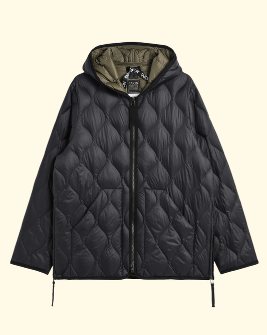 Military Hood Zip Down Soft Shell | Black