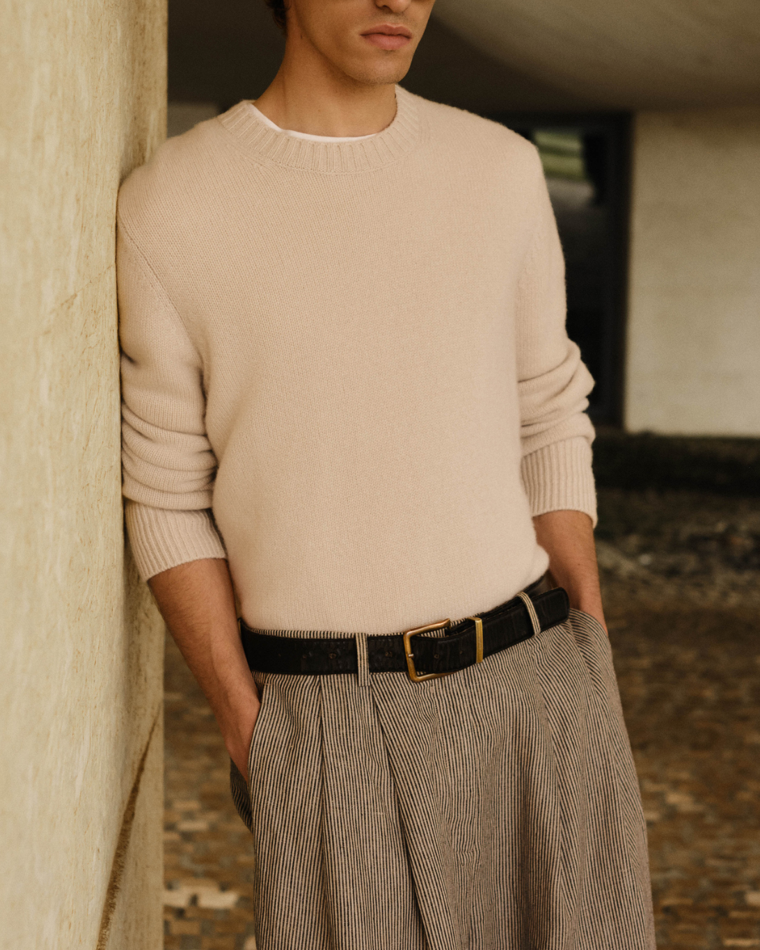 Men's Chunky Crewneck | Chalk