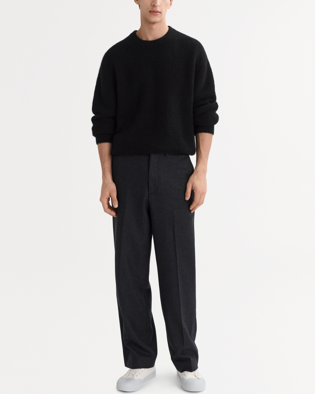 Men's Boucle Crewneck | Black