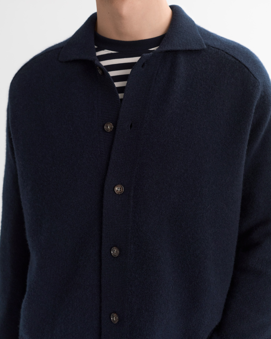 Men's Shirt Cardigan | Navy