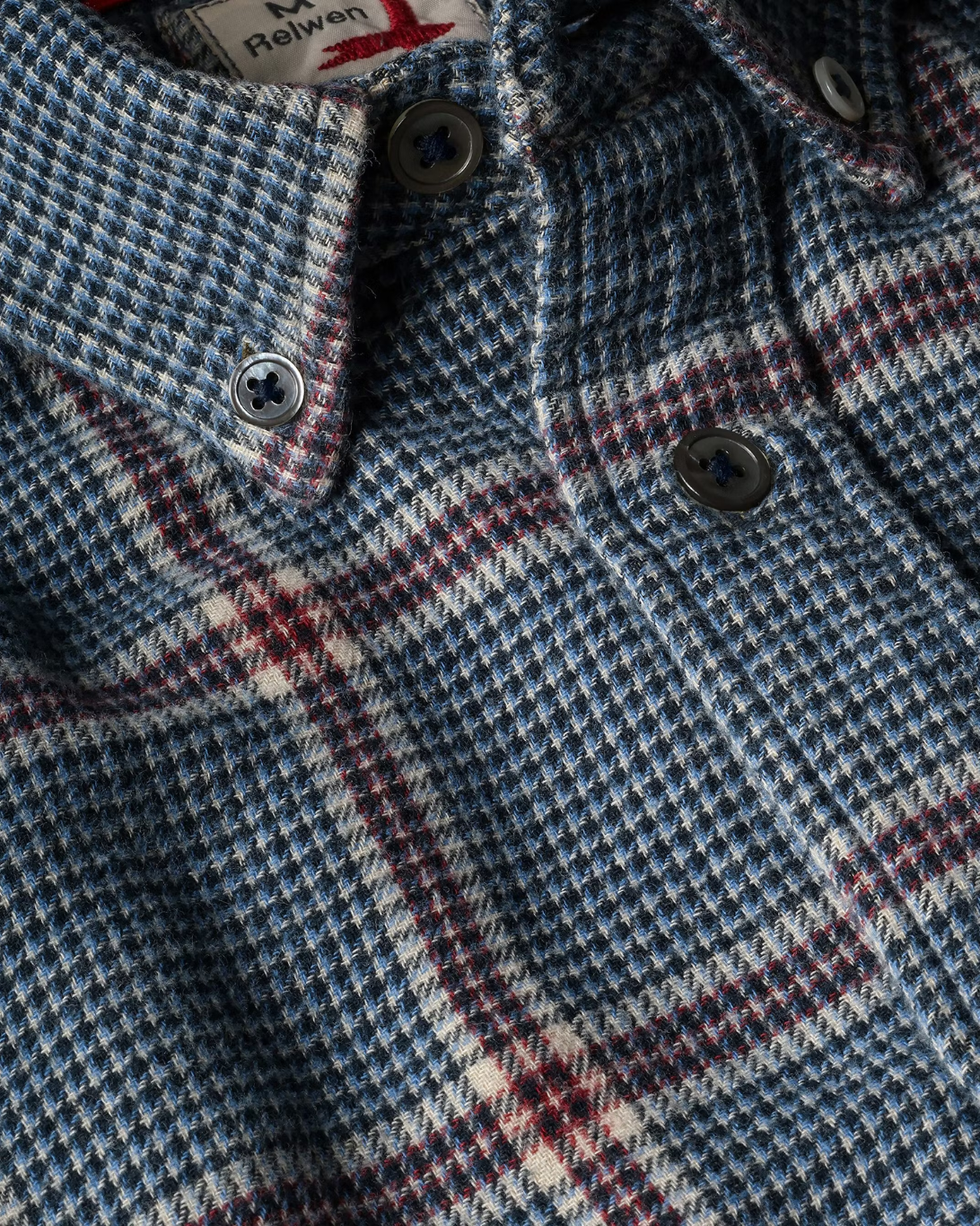 Chamois Lined Flannel | Blue Khaki Red