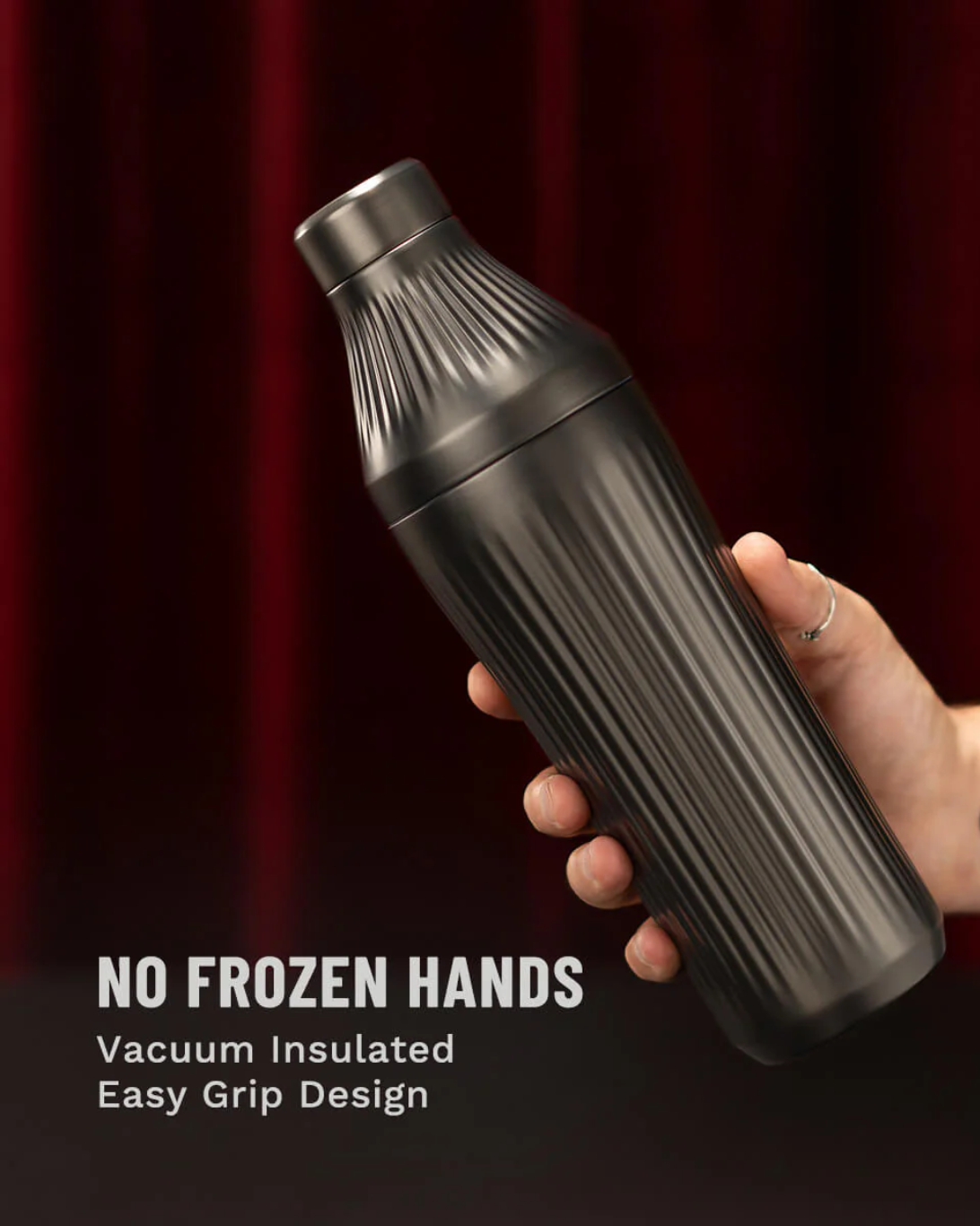 Diamond Edition Hybrid Cocktail Shaker | Gunmetal Black