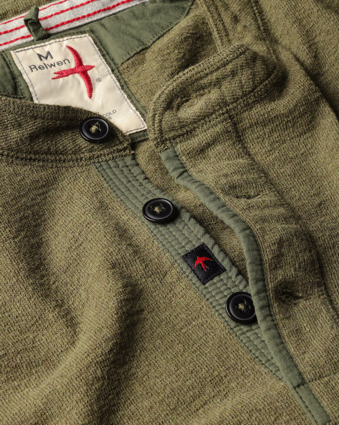 Slub Jersey Henley | Surplus Olive