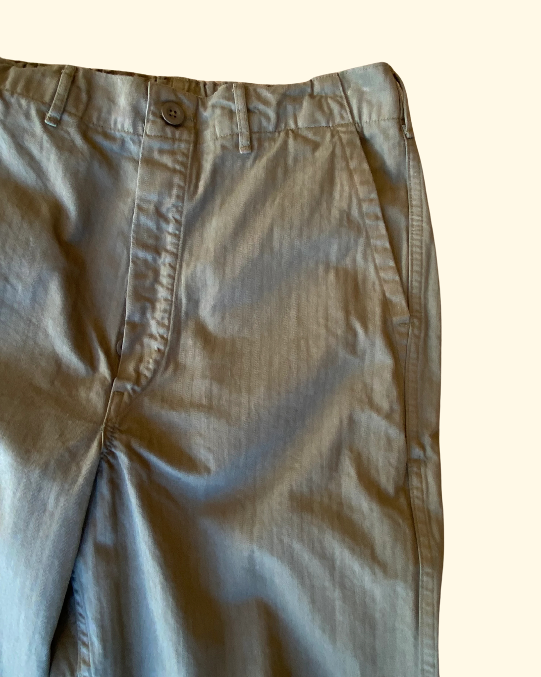 French Work Pant Herringbone Twill | Olive