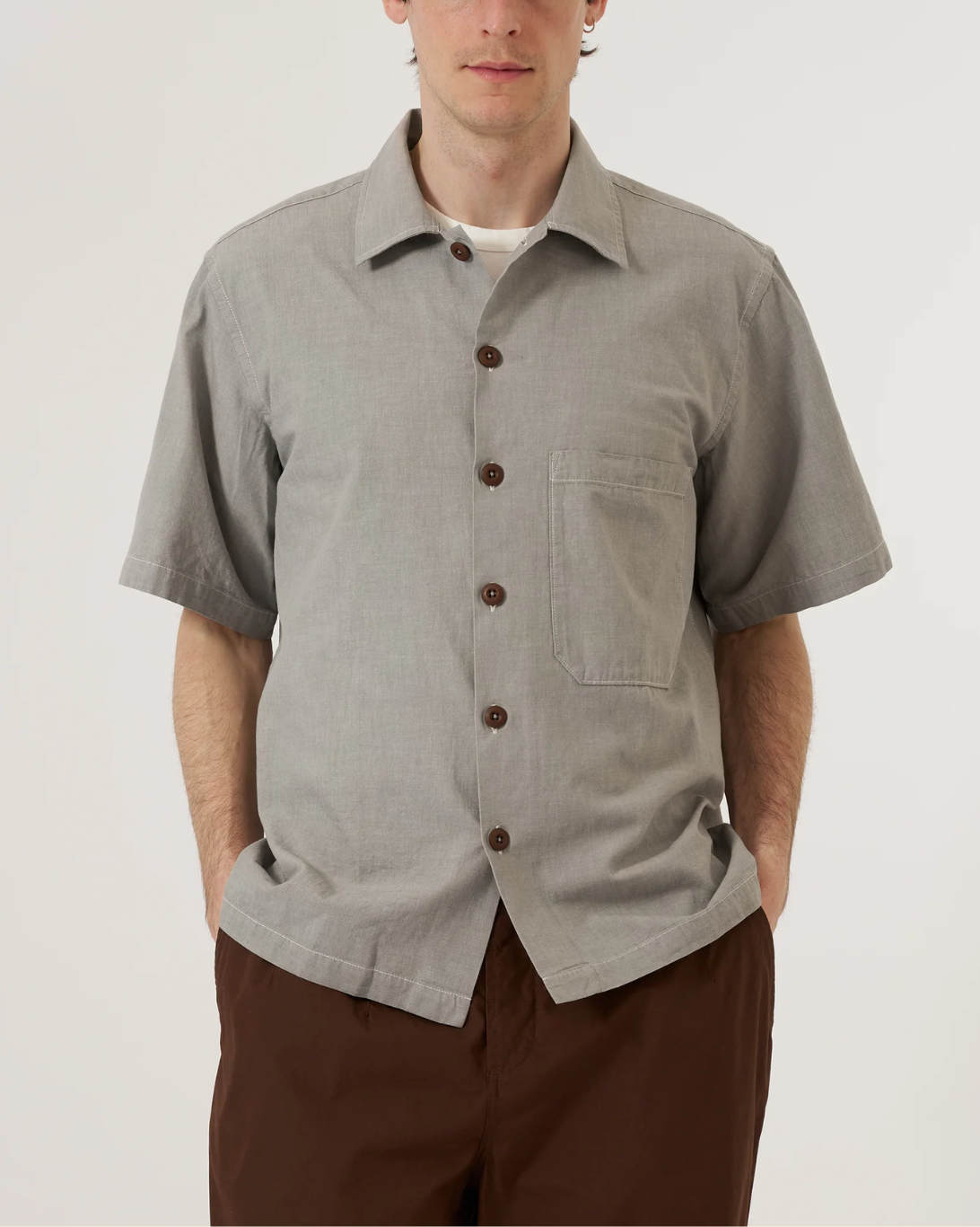 Izumi S/S Fatigue Shirt | Grey